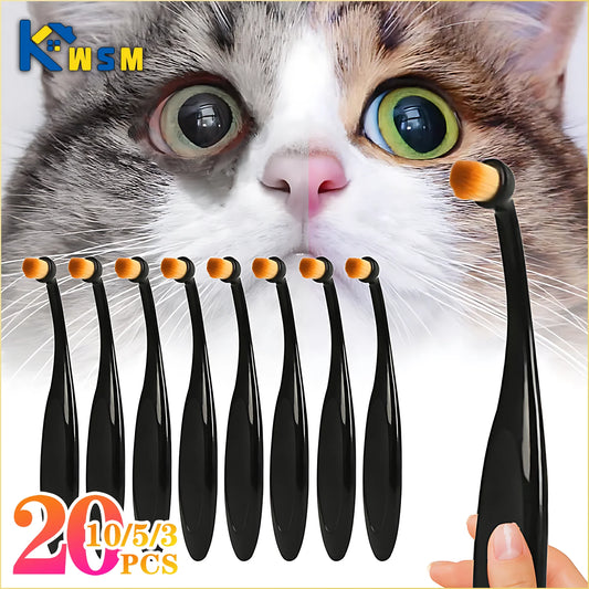 Brosse pour éliminer les taches de larmes, brosse pour nettoyer les yeux, brosse pour poudre pour taches de larmes, brosse pour excréments, brosse de maquillage, outil de nettoyage des yeux pour chien et chat