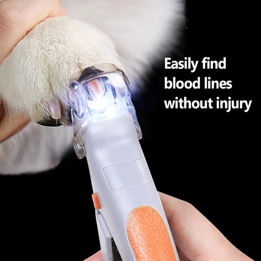 Coupe - ongles pour animaux de compagnie avec lumières LED en acier inoxydable. Tondeuses pour chiens et chats Outils de toilettage et de nettoyage pour animaux de compagnie. - Élifa